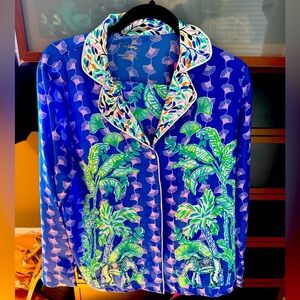 NWT Lilly Pulitzer pajama set - Grotto Blue